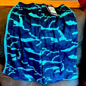 Teal and aqua shorts youth large nylon